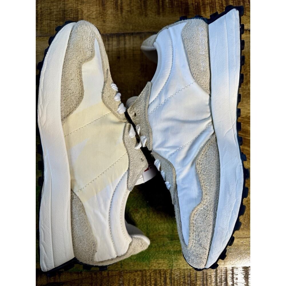 New Balance 327 Angora Suede Womens 10.5 / Men's 9 Beige White Sneakers WS327 - Picture 5 of 12